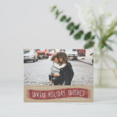 Écharpe d'hiver Plaid Carte de vœux de vacances -  (Debout devant)