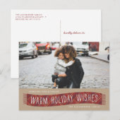 Écharpe d'hiver Plaid Carte de vœux de vacances -  (Devant / Derrière)