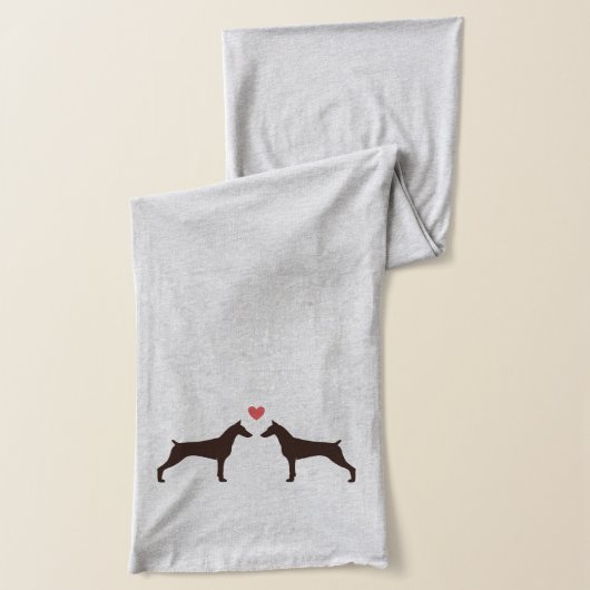 Écharpe Pinschers de dobermann dans l'amour (Gauche)
