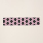 Écharpe Pointe Polka (rose et noir)<br><div class="desc">pois vintages...  parce qu'à Dottie...  on fait tout ce qu'on fait...  Arrière - plan rose clair avec pois noirs...  Super petite idée cadeau...  la faveur de la fête...  la réserve... </div>
