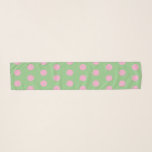 Écharpe Pointe Polka (Vert Sage & Rose Pastel)<br><div class="desc">Pois...  en style vintage...  Arrière - plan vert Sage avec pois rose pastel...  Super petite idée cadeau...  la faveur de la fête...  la réserve... </div>