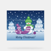 Écharpe Tricot Snowman (Recto)