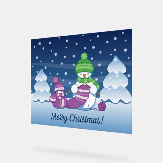 Écharpe Tricot Snowman (Angle)