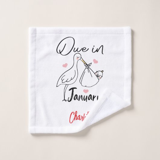 Échéance En Janvier Mignonne Swan Portant Un Nouve (Gant de toilette)