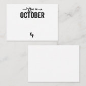 Échéance en octobre Faire-part bébé grossesse cade (Devant / Derrière)