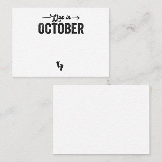 Échéance en octobre Faire-part bébé grossesse cade (Devant / Derrière)