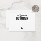 Échéance en octobre Faire-part bébé grossesse cade (Devant/Arrière en situation)