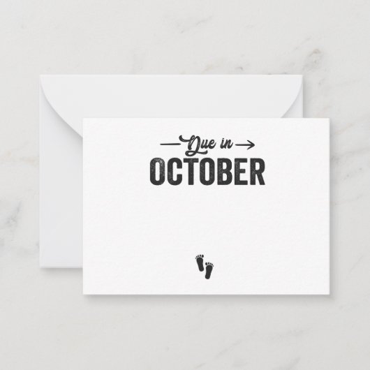 Échéance en octobre Faire-part bébé grossesse cade (Devant)