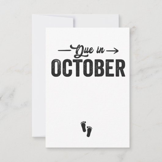 Échéance en octobre Faire-part bébé grossesse cade (Devant)