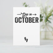 Échéance en octobre Faire-part bébé grossesse cade (Debout devant)