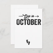 Échéance en octobre Faire-part bébé grossesse cade (Devant / Derrière)