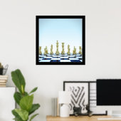 Échecs - Affiche (Bureau à domicile)