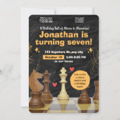 Échecs Anniversaire Fête Invitation Famille Jeu Nu (Devant)