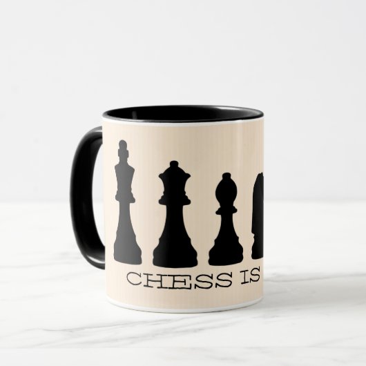 Échecs est Life Mug (Devant gauche)