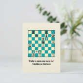 Échecs Mate Dans 1 Puzzle #1 Carte Postale (Debout devant)