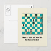 Échecs Mate Dans 1 Puzzle #1 Carte Postale (Devant / Derrière)