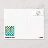 Échecs Mate Dans 1 Puzzle #1 Carte Postale (Dos)
