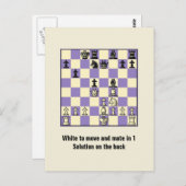 Échecs Mate Dans 1 Puzzle #2 Carte Postale (Devant / Derrière)