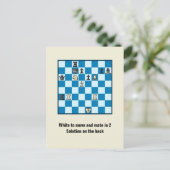 Échecs Mate Dans 2 Puzzle #1 Carte Postale (Debout devant)
