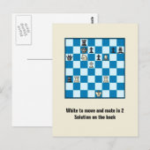 Échecs Mate Dans 2 Puzzle #1 Carte Postale (Devant / Derrière)