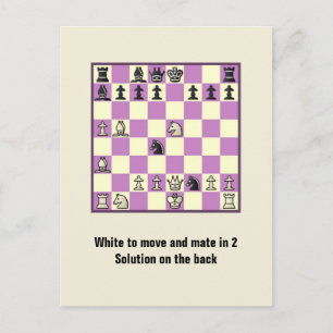 Échecs Mate Dans 2 Puzzle #3 Carte Postale