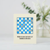 Échecs Mate Dans 2 Puzzle #5 Carte Postale (Debout devant)