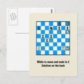 Échecs Mate Dans 2 Puzzle #5 Carte Postale (Devant / Derrière)