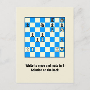 Échecs Mate Dans 2 Puzzle #5 Carte Postale
