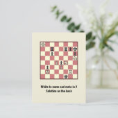 Échecs Mate Dans 2 Puzzle #6 Carte Postale (Debout devant)