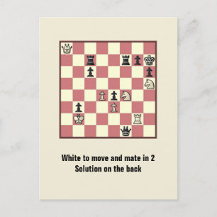 Échecs Mate Dans 2 Puzzle #6 Carte Postale
