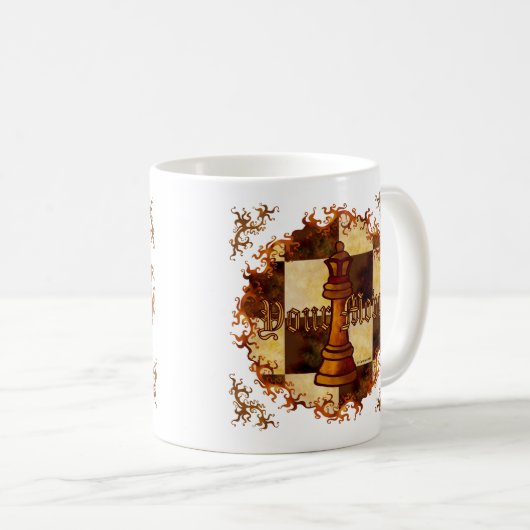Échecs Queen mug (Devant droit)