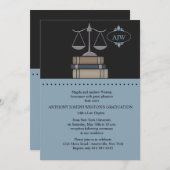 Échelle de bleu de justice, invitation d'école de (Devant / Derrière)