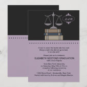 Échelle de justice Mauve, invitation de la faculté (Devant / Derrière)