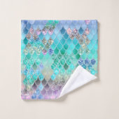 Échelle de Parties scintillant de sirène d'été #8 (Gant de toilette)