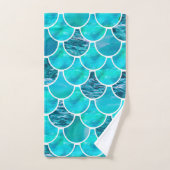 Échelle de sirène motif turquoise menthe vert bleu (Serviette à main)