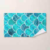 Échelle de sirène motif turquoise menthe vert bleu (Serviette à main)