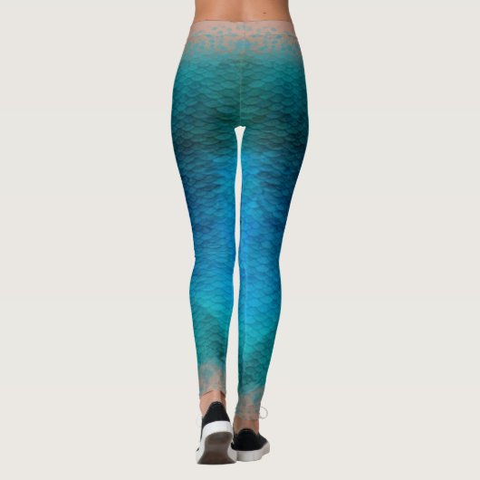 Échelle de sirène taille mixte Leggings Caraïbes 4 (Dos)