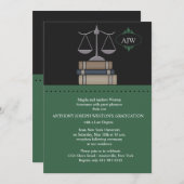 Échelle de vert de justice, invitation d'école de (Devant / Derrière)