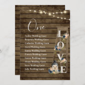 Échelle en bois Table florale Une carte de siège (Devant / Derrière)