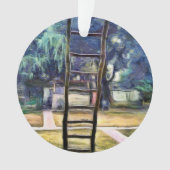 Échelle étayée contre le mur (devant)