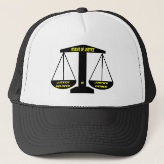 Échelles de casquette de justice de justice