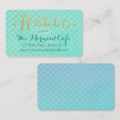 Échelles de sirène et carte de visite d'or (Devant / Derrière)