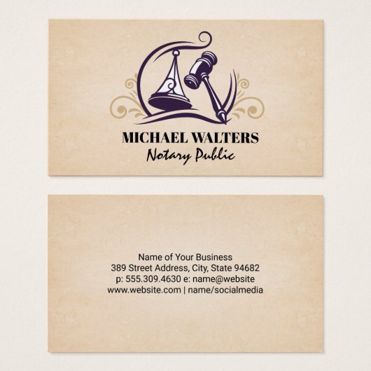 Échelles juridiques | Logo Gavel (Devant & derrière)