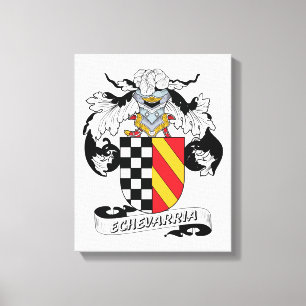Echevarria Family Crest Canvas Afdruk