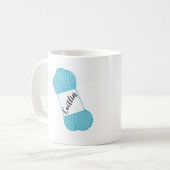 Écheveau bleu personnalisé d'Aqua de tasse de fil (Devant gauche)