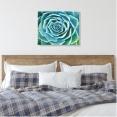 Echeveria rozet, Geheimtuin van Marrakech Canvas Afdruk (Insitu (Slaapkamer))