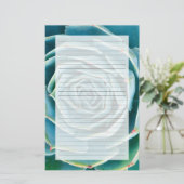 Echeveria rozet, Geheimtuin van Marrakesh Briefpapier (Staand voorkant)