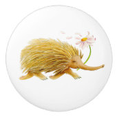 Echidna Animal waterverf whimsy art knop (Voorkant)