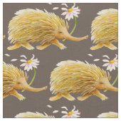 Echidna aquarelle whimsy tissu de pépinière motif (Fermer)