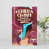 Echidna Chasm cartoons reisposter Briefpapier (Staand voorkant)